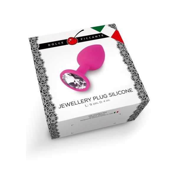 Plug Anale Large in Silicone con Cristallo